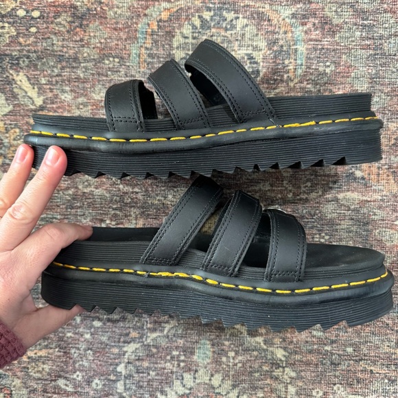 Dr. Martens Blaire Slide Platform Sandals Black US 9 EU 41 UK 7 - Picture 7 of 12